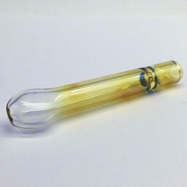 Pipes à eau en verre Steamroller Pipe à main Bubbler Mini pipe en verre Accessoires de fumer colorés Jaune Narguilés de haute qualité