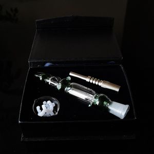 Glazen waterleidingen Nectar Collector Kit 10mm 14mm met Titanium Nails Mini DAB Rigs Nectar Collectors Set NC10