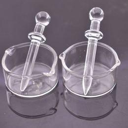 Glas Wax Dish Oil Dabber Werkte Concentrate Dish Olie Ring Asbak Glas Ash Lade Dish Oil met Glas Dabber Tool voor roken