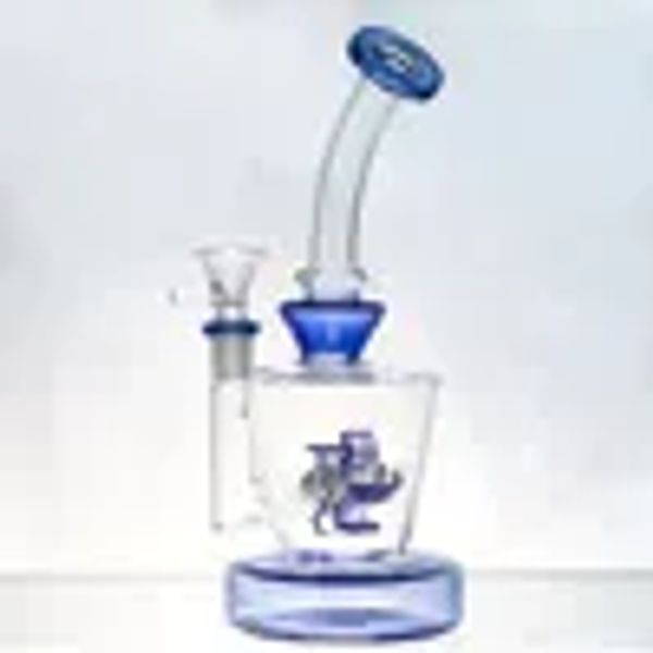 Rueda de molino de viento de vidrio Dab Rig Hookah Gira Bong Quemador de aceite de tubería de agua gruesa con tazón de 14 mm accesorios completos burbujas para fumar ZZ