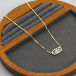 Glazen schelp Hanger Kettingen Ketting Echt 18K Verguld Bungelt Glitter Jewelries Brief Cadeau Met gratis stofzak Nieuw