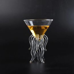 Verres 100ml Créative Octopus Cocktail Transparent Couche de méduse transparente JUI GOBLET