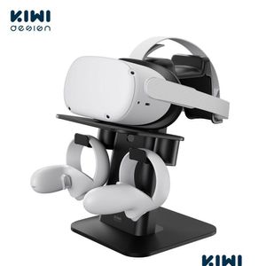 Lunettes 3D Kiwi Design Améliorer le casque VR Affichage du casque et porte-contrôleur Station de montage pour OCUS Quest 2HTC Vive 221025 Drop de Dhda9