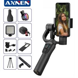 Glazen Axnen S5B 3 Axis Handheld Gimbal Stabilizer mobiele telefoon Record Smartphone Gimbal voor telefoon Actiecamera versus H4