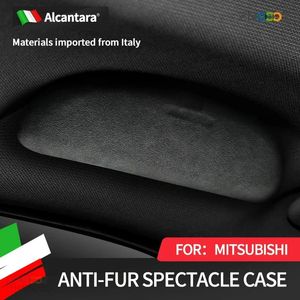 Étui à lunettes porte-lunettes de soleil boîte pour Mitsubishi Outlander Pajero ASX Eclipse Cross Lancer Space Star organisateur de stockage de voiture 240118