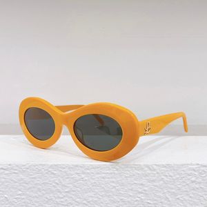 bril Designer Woman LW 2306S Acetaat grote lensframe Brandprotectief masker Geel rijspiegel bril met full frame zonnebril lunette