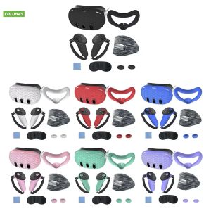 Généres pour méta quête 3 VR Headset Head Silicone Protective Cover Case Couvre Couvre-couverture Postuade Pandage de coussinets Bouton Grip Cap VR