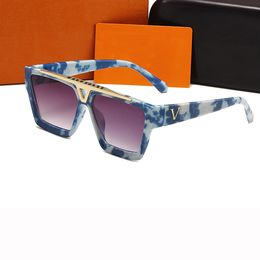 Cadre de lunettes polarisées pour femme homme plage lunettes de soleil de créateur avec lettre marque Lonis Vuiittons rectangle voyage Adumbra Designer