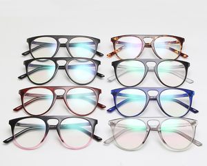 Lunettes de soleil à la mode grand cadre optique pour hommes et femmes miroir plat personnalité rétro 8 couleurs