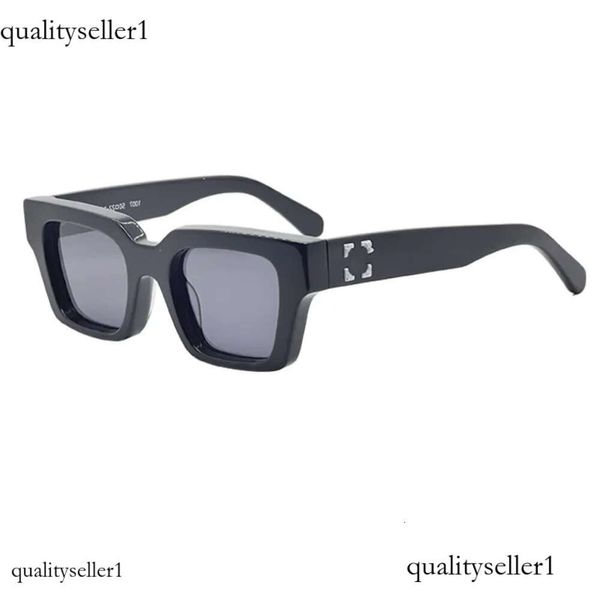 Gafas Hot 008 Gafas de sol polarizadas de diseño para hombres, mujeres, hombres, moda caliente, clásico, placa gruesa, marco blanco y negro, gafas de lujo para hombre S