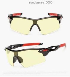 Lunettes Boîte VTT Oeil de sport Lunettes de soleil de vélo de cyclisme en plein air avec coupe-vent Protection électrique et équitation pour hommes UV400 polarisant Chêne KUJM