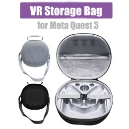 Glazen nieuwe opbergtas voor Meta Quest 3 VR -headset beschermende draagbare harde draagtas voor Quest 3 VR Accessoire