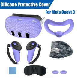 Gafas cubierta protectora de silicona para meta misiones 3 reemplazo antileakage mascarilla de almohadilla de la almohadilla VR Cubierta VR Accesorios