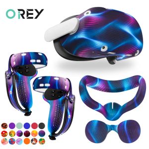 Lunettes Silicone Protective Cover Shell Case pour Oculus Quest 2 pour Quest2 VR Headset Head Face Cover Eye Pad Pandage Grip VR ACCESSOIRES