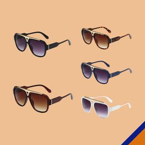 Bril zonnebrillen ontwerper v luxe accessoire UV400 UV -bescherming Piloot strand 0970 groot frame nieuwe mode hoogwaardige damesheren gratis verzending groothandel