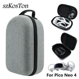 Lunettes Szkoston Travel Transport Base for Pico 4 VR Headsed Protective Bag Eva Hard Rangement Boîte pour Pico 4 VR