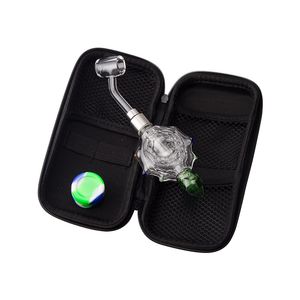 Glassvape666 NC031 Glazen Bong Pijpentas Set 510 Titanium Keramische Tip Kwarts Banger Nail 45/90 Graden Dabber Tool Kleurrijke Turtle Style Dab Rig Bubbler Pipe