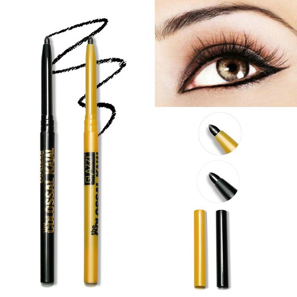 GLAZZI Eyeliner Gel Pen Makeup 2colors Random WaterProof Eye Liner Liquid Eyeliner Lápiz 2in1 Girar Eyeliner Sombra de ojos Cosméticos