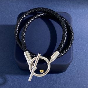 Glenan Brazalete de doble anillo Brazalete para hombre Brazaletes de diseñador Material de acero de titanio de calidad de contador Regalos premium Reproducciones oficiales