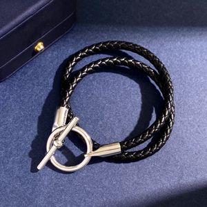 Glenan Double Ring Bracelet H For Woman Designer Couple pour homme Gold plaqué 18k Tailles 16-22 T0P Matériaux avancés Reproductions officielles avec boîte 003