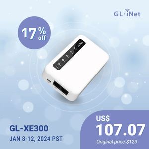 GLiNet Puli GLXE300 4G LTE routeur VPN intelligent Mobile Portable WiFi point de voyage sans fil OpenWrt 5000 mAhBattery OpenVPN 240113