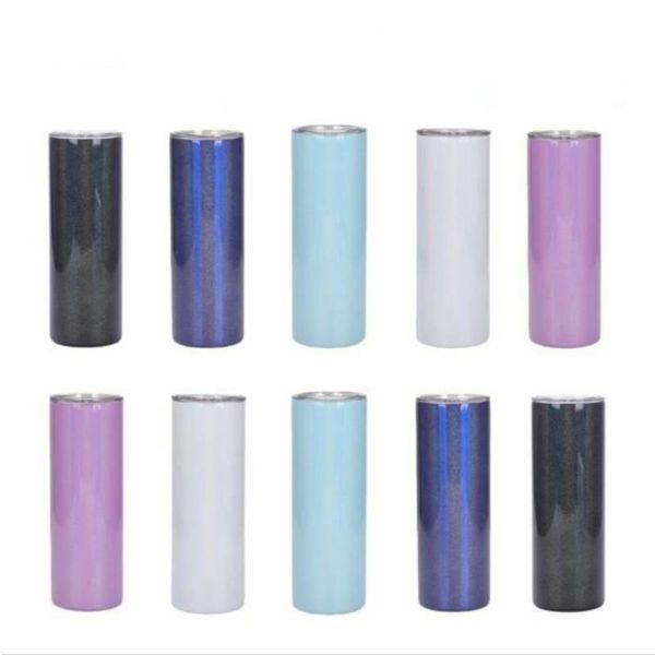 Glitter 20oz Sublimation Tumbler Tasses à vin en acier inoxydable Rainbow Vacuum Tumbler Tasses à bière isolées pour voyage FY4373 Rritc