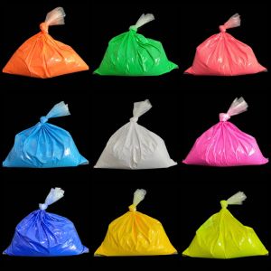 Glitter 500 g/tas fluorescerend poederfosfor Pigment Diy Acryl Resin Poeder Nagel Art Regenboog kleurrijke manicure stof Poolse decoratie