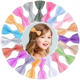 Pinces à cheveux à paillettes pour bébés filles, Barrettes à nœuds faites à la main, accessoires de mode pour enfants