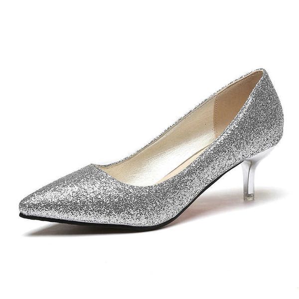 Glitter Bling Party Bride Zapatos de la dama de punta puntiaguda