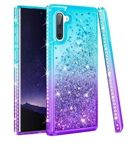 Glitter Kleurrijke Quicksand Bling Diamond Flowing Vloeibare Drijvende Meisjes Dameskoffer voor Samsung Galaxy Note10 / S10 / Plus / A10E / A20E / A20 / A30 / A50