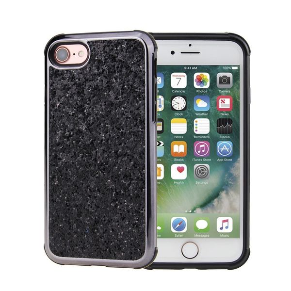 Glitter Crystal Shiny Heavy Duty Protection Dual Layer Hybrid Shell Protector Soft TPU Bumper Case para Iphone 11/6/7/8/6P/7P/X/XR/Xs Max