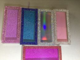 Glitter Diamond 3D Faux Cils Cas Vison Cils Boîtes Emballage Vide Lash Case Bling Glitter Cils Boîte DHL gratuit