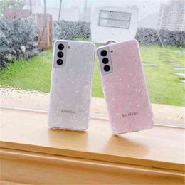 Glitter Droom Shell Patroon Case Voor Samsung Galaxy S21 S22 Plus Ultra S22plus S 21 22 20 Fe S10 a52 A12 A51 A71 Een 52 Back Cover T220805