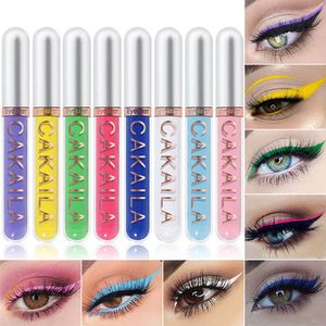 Eyeliner pailleté 8 couleurs par paquet Eyeliners colorés Outils de maquillage pour femmes ou filles Eyeliners longue durée