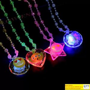 Glitter flash acrylique décoration collier led lampe nouveauté marché de nuit chaud créatif jouets pour enfants lumineux allumer jouets lueur