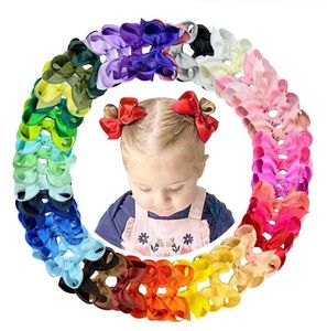Glitter Grosgrain Ribbon Arcos de cabello brillante de cocodrilo clips para el cabello para niñas niños niños pequeños niños en parejas clips de arcos de flores