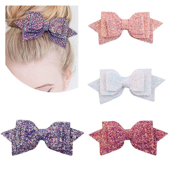 Épingles à cheveux scintillantes bébé arcs enfants épingles à cheveux pince à cheveux pour enfants Bling bébé fille accessoires femmes épingle