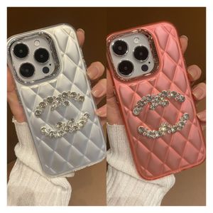 Glitter Letter Diamond Telefoonhoesje voor Iphone 15 Promax 14 12 13 Pro Max Luxe Designer Telefoonhoesjes C Cross Telefoonhoes Dames Meisjes telefoonhoes