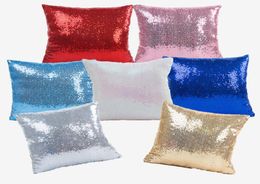 Paillettes de sirène coussinet de coussin canapé de luxe coussin de canapé de luxe coussins décoratifs 4040 couverture d'oreiller en or rose rose 5357201