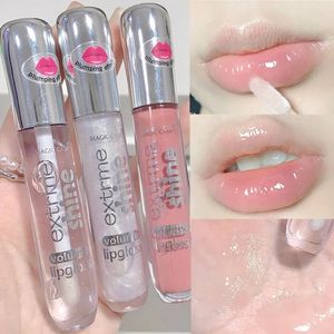 Glitter Mirror Lip Gloss Clear Water Light Liquid Lipstick Nit-Stick Cup duurzame hydraterende lipolie vrouwen lippen make-up cosmetisch