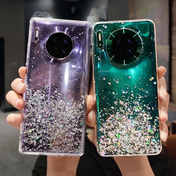 Coque de téléphone à paillettes pour Huawei Mate 30/20 Pro P30/20 Pro, coque arrière souple pour iPhone 11 Samsung, livraison gratuite