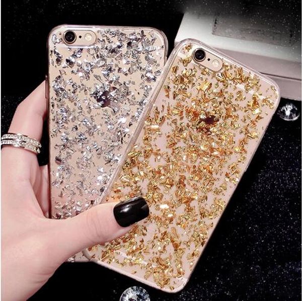 Cas de téléphone de paillettes pour Samsung Galaxy Note 8 Fille Soft Silicone TPU Cas pour Samsung Galaxy S6 S7 Bord S8 Plus A3 A5 2017 Couverture