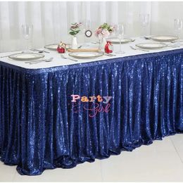 Falda de mesa de lentejuelas de rectángulo de brillo brillante para el mantel poli para el mantel para el evento para la boda decoración de la fiesta