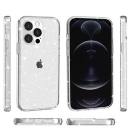 Glitter Sparkle Bling Capas de telefone protetoras à prova de choque para iPhone 15 PRO MAX 14 Samsung S23 S22 ultra