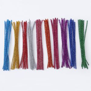 Paillettes Sparkle Pipe Cleaners Tinsel Chenille Stems, cure-pipe métallique pour bricolage, arts, mariage, maison, fête, décoration de vacances Mixed Co