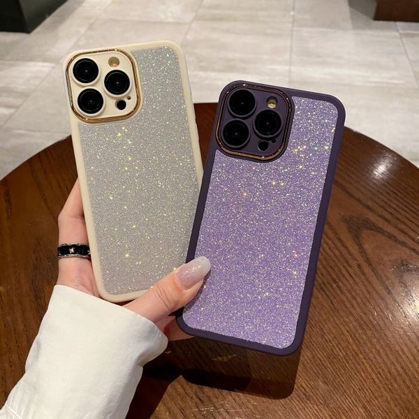 Glitter Star Sequins Bling Fashion Coque Diseñadores de diseñadores para iPhone 15 14 13 12 11 Pro MAX 15PRO 15PLUS 14PRO 14PROMAX 13PROMAX LUXURY Mobile Back Tapa trasera