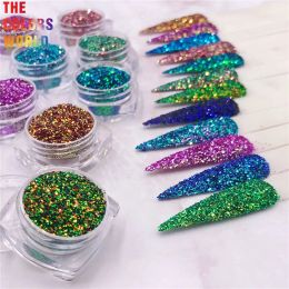 Paillettes TCT327 Couleur caméléon hexagone 0,4 mm Couleur Shift Nail Nails de paille