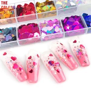 Paillettes TCT391 Coeur Forme de la Saint-Valentin Couleur Nail Nail Art Décoration Tattoo Tatours Craft DIY ACCESSOIRES Festival