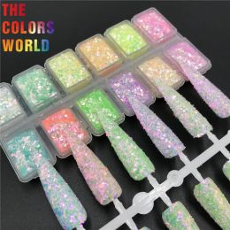 Paillettes TCT574 Chunky Rainbow Sirène Nails Nail Art Décoration Nail Design Makinp