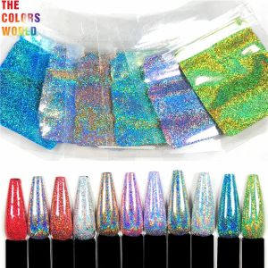 Paillettes TCT814 Strong Holographic Color Solvent résistant aux paillettes fines ultraHin Materiques Nails Art Manucure Makeup DIY DÉCoration